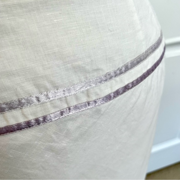 EUC Vintage Edward Linen embroidered skirt size 8 - Picture 8 of 16